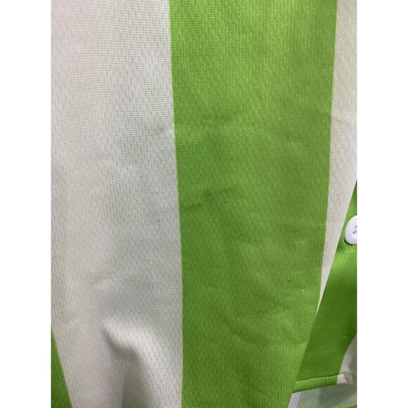 SHONAN BELLMARE FRIDAY NIGHT J LEAGUE JAPAN 12 GREEN STRIPE SHIRT SOCCER JERSEY - Picture 4 of 12